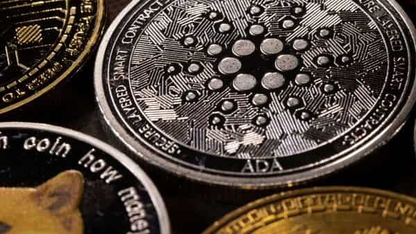 Representation of Cardano, with its native cryptocurrency ADA, is seen in this illustration (REUTERS)